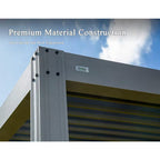 10 Ft. X 13 Ft. Gray Louvered Roof Pergola