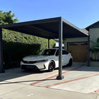 Grey Louvered Pergola Outdoor Aluminum Pergola with Adjustable Roof for Patio Grey Hardtop Gazebo