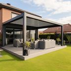 Outdoor Waterproof Pergola Aluminium Motorized Louvered Pergola Canopy Exterior Gazebo Bioclimatic Pergolas Shading Gazebo
