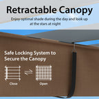 10 X 12 Feet Outdoor Aluminum Retractable Pergola Canopy Shelter Grape Trellis