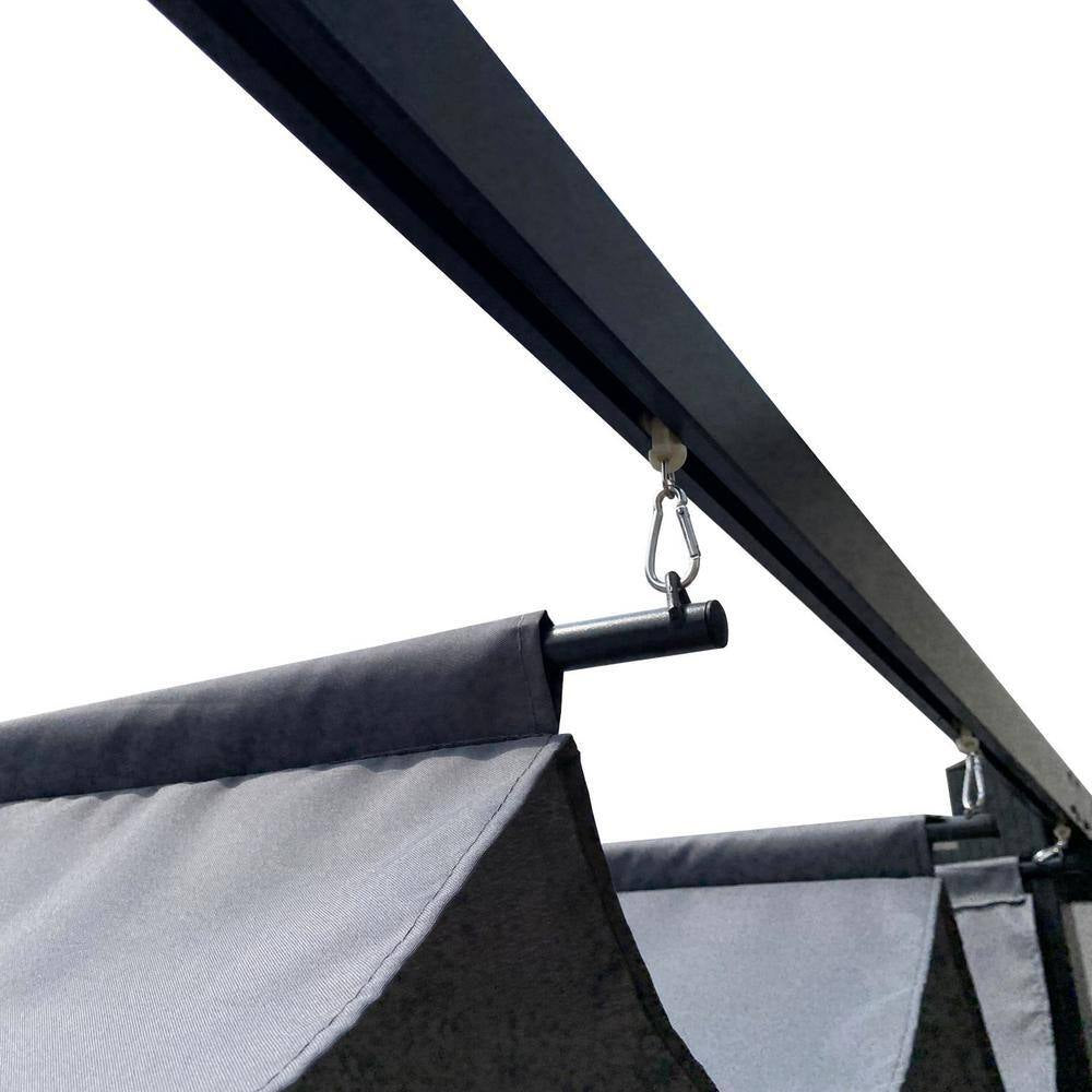Replacement Canopy Top Cover Fabric for 13 Ft. X 10 Ft. Outdoor Patio Retractable Pergola Sun-Shelter Canopy