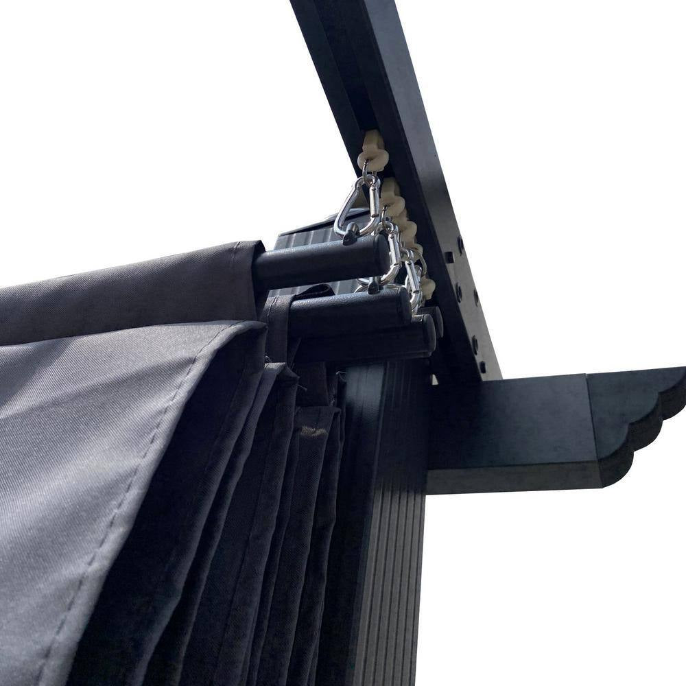 Replacement Canopy Top Cover Fabric for 13 Ft. X 10 Ft. Outdoor Patio Retractable Pergola Sun-Shelter Canopy