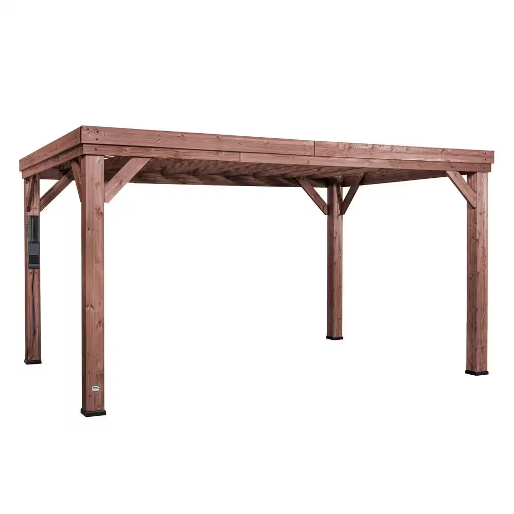 Brockton 10 Ft. X 14 Ft. All Cedar Wooden Modern Pergola