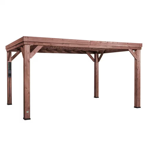 Brockton 10 Ft. X 14 Ft. All Cedar Wooden Modern Pergola