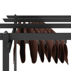 12 Ft. X 12 Ft. Brown Portable Gazebo, Retractable Pergola with Weather Resistant Canopy, Aluminum Patio Grill Gazebo