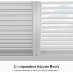 Louvered Pergola Modern White Pergola with Adjustable Roof for Deck Backyard Garden