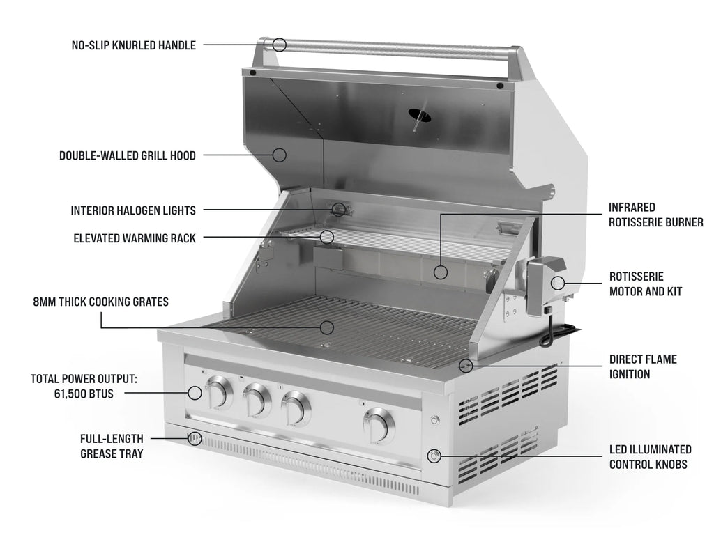 Outdoor Kitchen Stainless Steel Platinum Grill