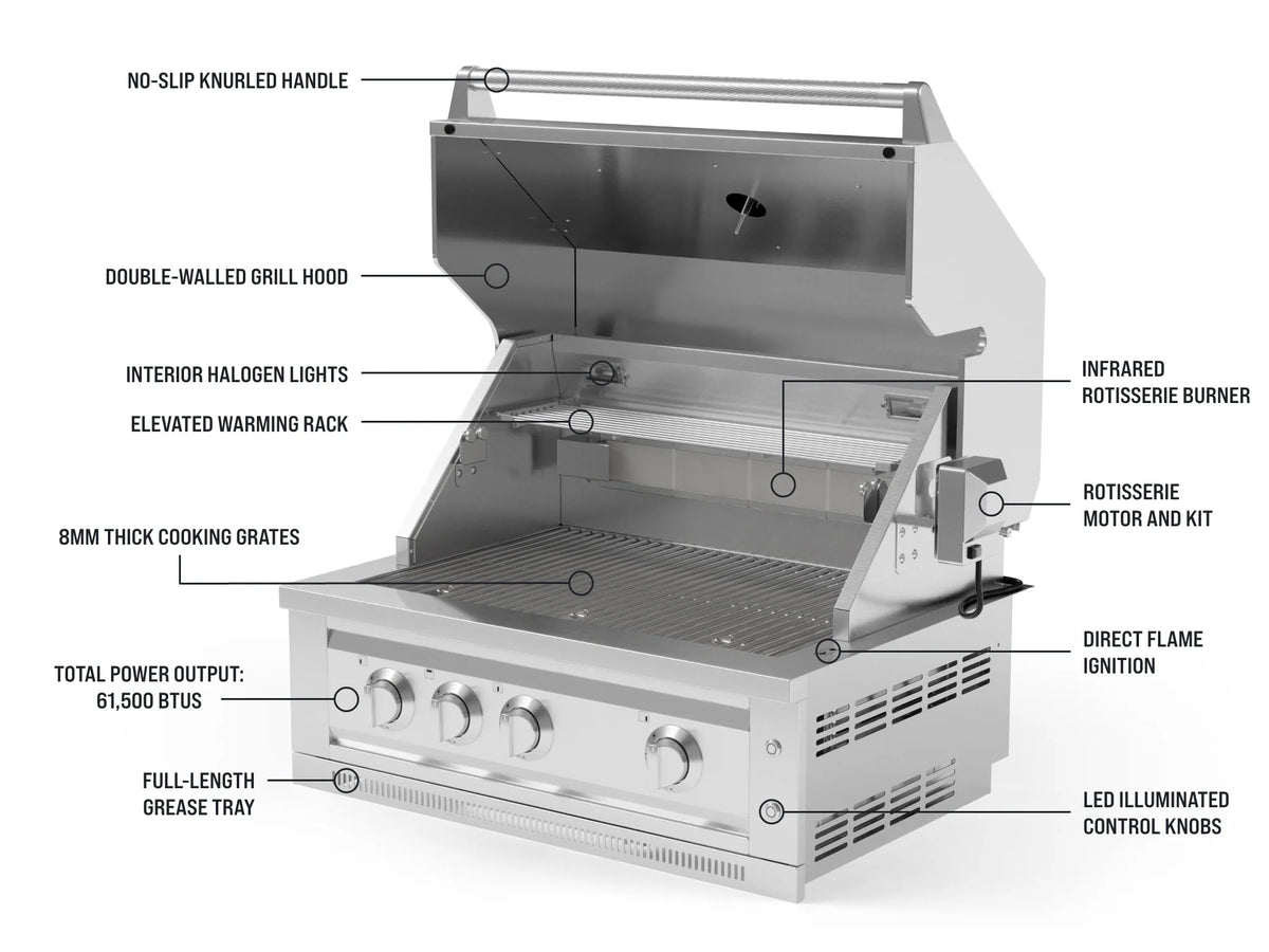 Outdoor Kitchen Stainless Steel Platinum Grill