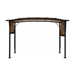 12 Ft. X 9 Ft. Outdoor Pergola Steel Frame Patio Gazebo, Retractable Shade Canopy, Sunshelter Pergola for Gardens