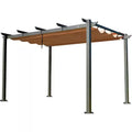 13 Ft. W X 10 Ft. D Aluminum Pergola with Weather-Resistant Retractable Canopy
