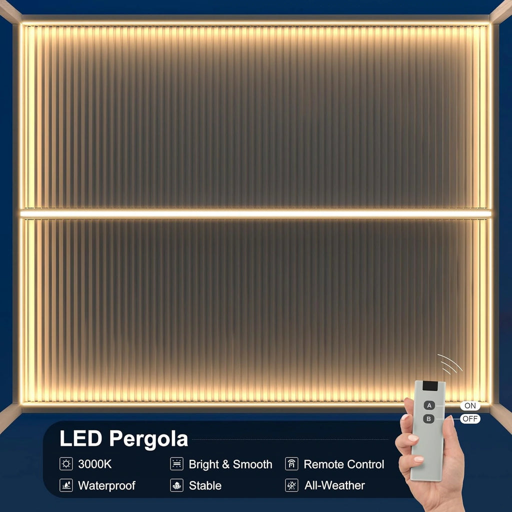 Louvered Pergola Modern White Pergola with Adjustable Roof for Deck Backyard Garden