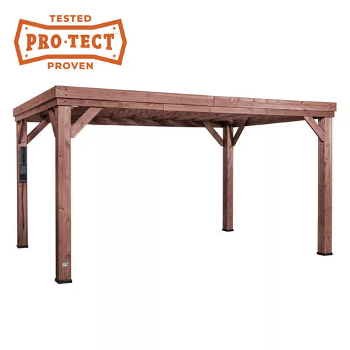 Brockton 10 Ft. X 14 Ft. All Cedar Wooden Modern Pergola