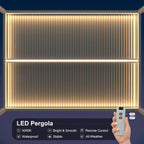 Louvered Pergola Modern White Pergola with Adjustable Roof for Deck Backyard Garden