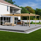 DIY Pergola Bracket Kit for an Attached Pergola With Slatted Roof - Any Size Up to 24' x 24'