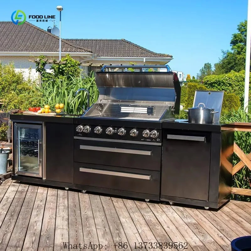 FlipStylez LLC® Customized Outdoor Kitchen Cabinet | 304 Stainless Steel with Powder Coating | Modular BBQ Island