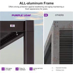 11.6 Ft. X 15.1 Ft. Bronze Aluminum Outdoor Louvered Pergola with 2-Individual Adjustable Roofs and In-Built Gutter
