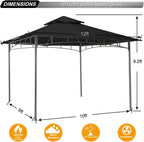 Gazebos for Patios 10X12, Black