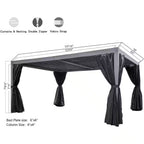 10 Ft. X 13 Ft. Gray Louvered Roof Pergola