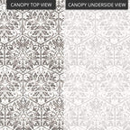 Universal Replacement Pergola Canopy – Damask Beige, Durable 350 Polyester, UV & Water Resistant