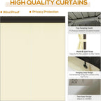 10' X 12' Hardtop Gazebo with Curtains and Netting Cream White