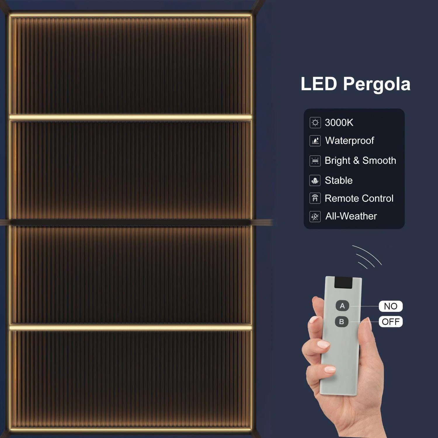 Grey Louvered Pergola Outdoor Aluminum Pergola with Adjustable Roof for Patio Grey Hardtop Gazebo