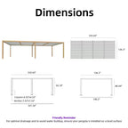 11.7 Ft. X 28.1 Ft. Wood Grain Aluminum Outdoor Louvered Pergola with 4-Individual Adjustable Roofs and In-Built Gutter