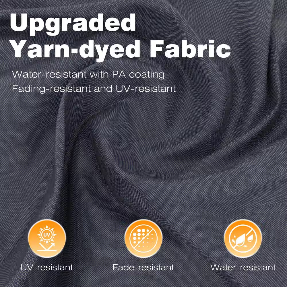 13 Ft. X 10 Ft. Aluminum Outdoor Patio Pergola with Retractable Canopy in Dark Gray