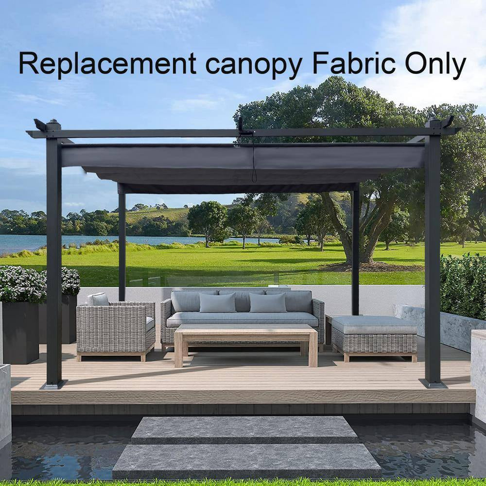 Replacement Canopy Top Cover Fabric for 13 Ft. X 10 Ft. Outdoor Patio Retractable Pergola Sun-Shelter Canopy