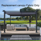 Replacement Canopy Top Cover Fabric for 13 Ft. X 10 Ft. Outdoor Patio Retractable Pergola Sun-Shelter Canopy