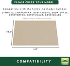 Reinforced Replacement Canopy Top Cover Compatible with the ZYMPG10 Purple Leaf Domi Kozyard and Universal to Most 10' X 10' Retractable Pergolas - Classic Sand, Riplock 350