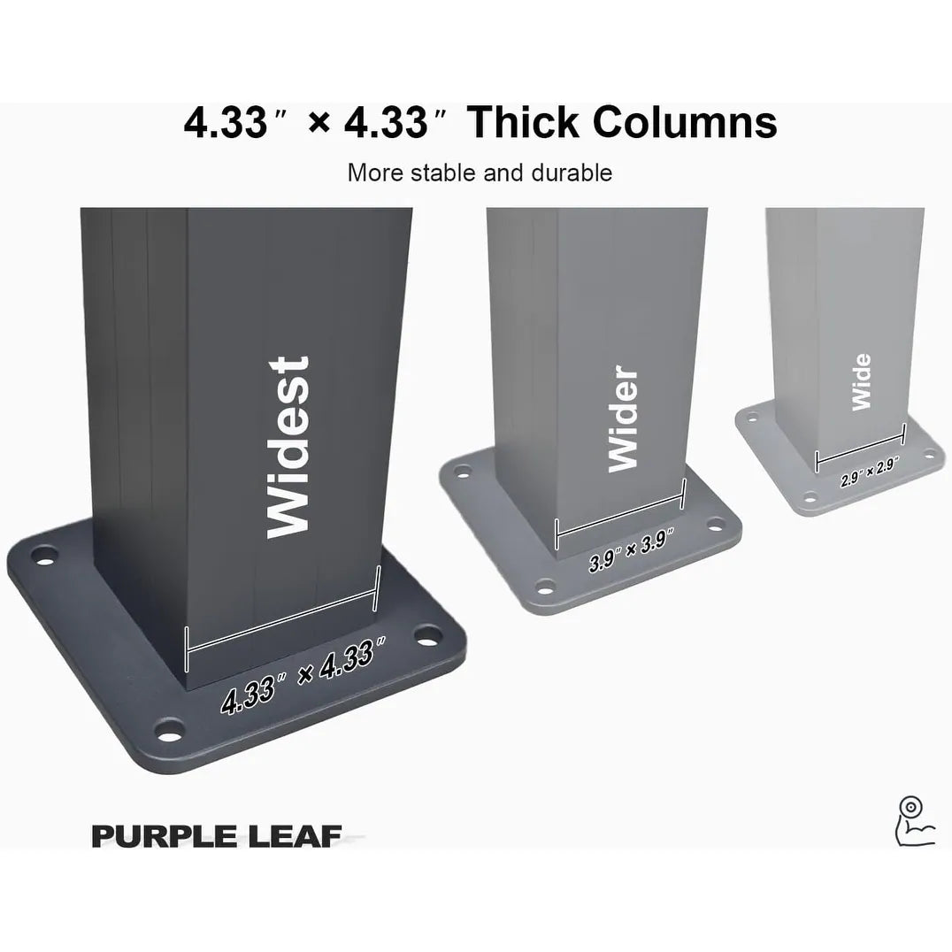 Grey Louvered Pergola Outdoor Aluminum Pergola with Adjustable Roof for Patio Grey Hardtop Gazebo