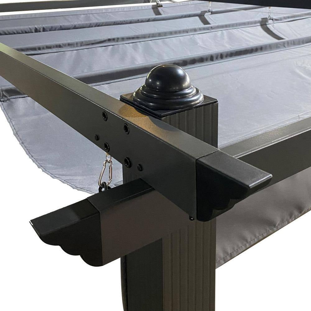 Replacement Canopy Top Cover Fabric for 13 Ft. X 10 Ft. Outdoor Patio Retractable Pergola Sun-Shelter Canopy