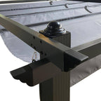 Replacement Canopy Top Cover Fabric for 13 Ft. X 10 Ft. Outdoor Patio Retractable Pergola Sun-Shelter Canopy