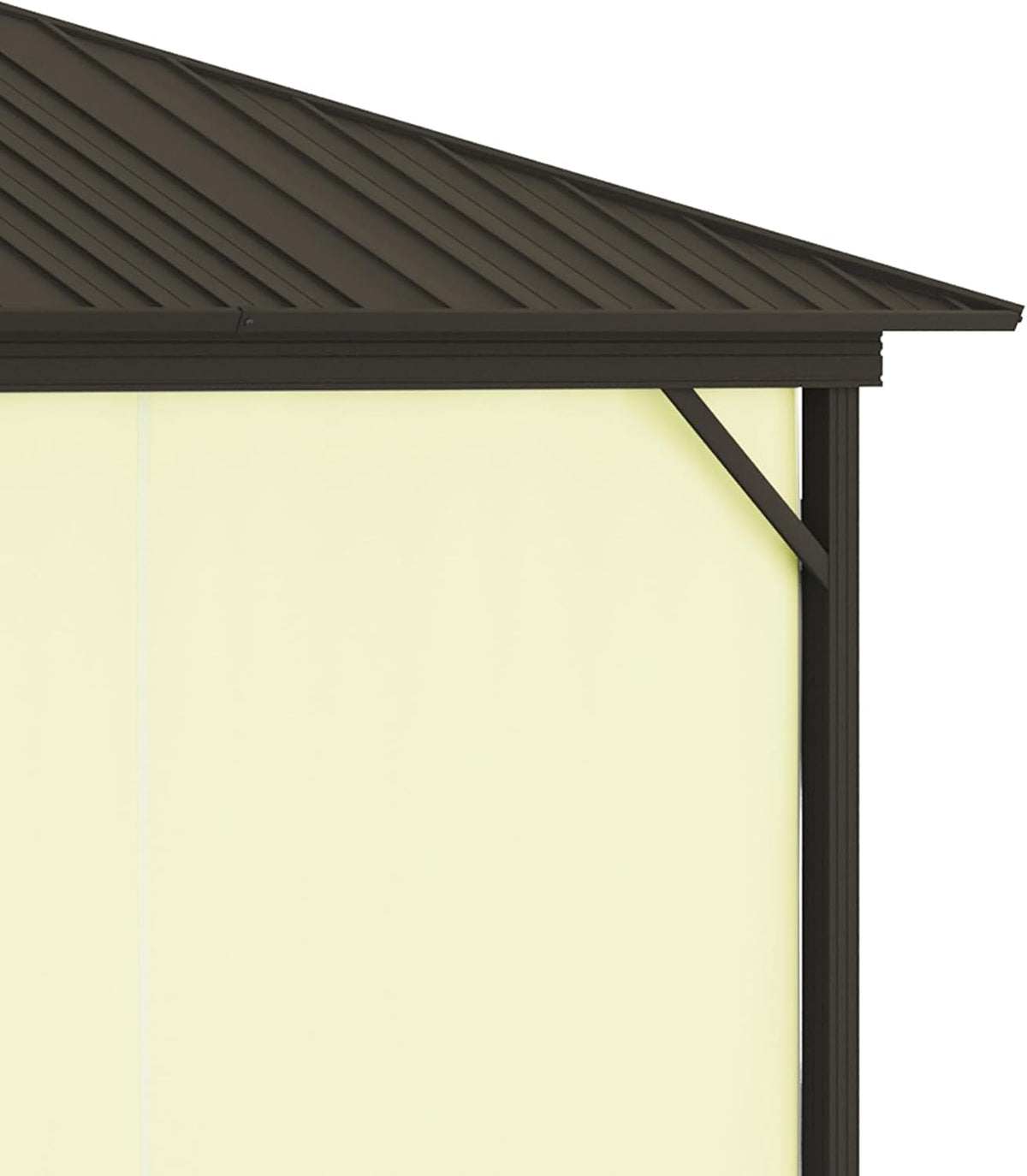 10' X 12' Hardtop Gazebo with Curtains and Netting Cream White